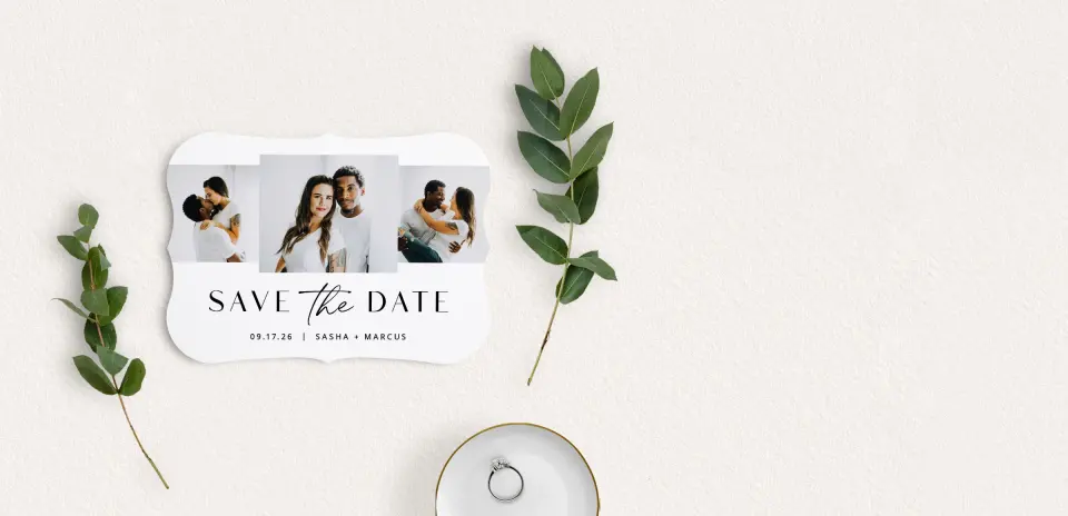 Save the Date Card with Optional Guest Addressing Service