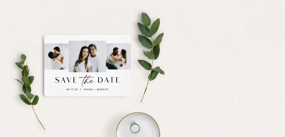 Save the Date Card with Optional Guest Addressing Service