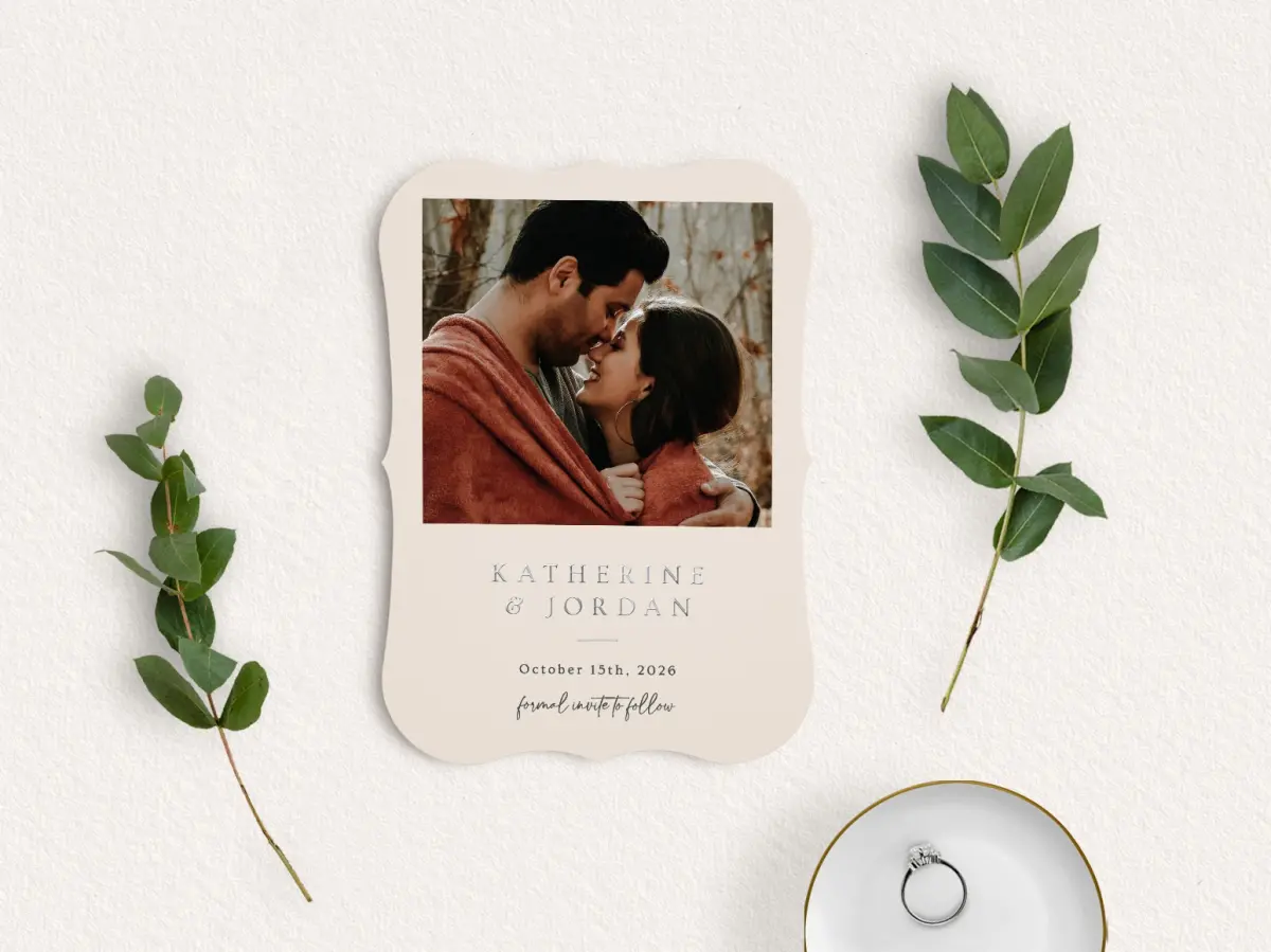 Save the Date Card with Optional Guest Addressing Service