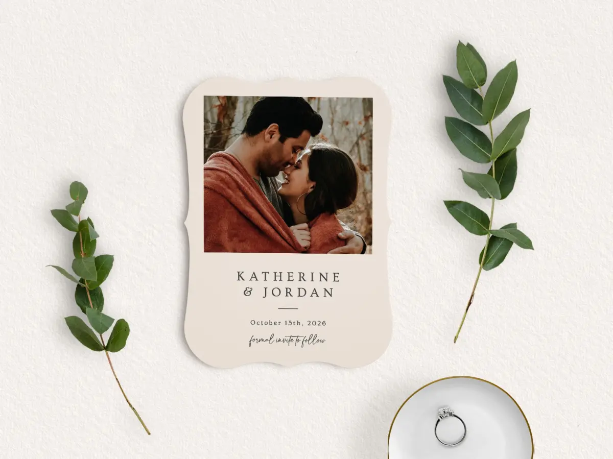 Save the Date Card with Optional Guest Addressing Service