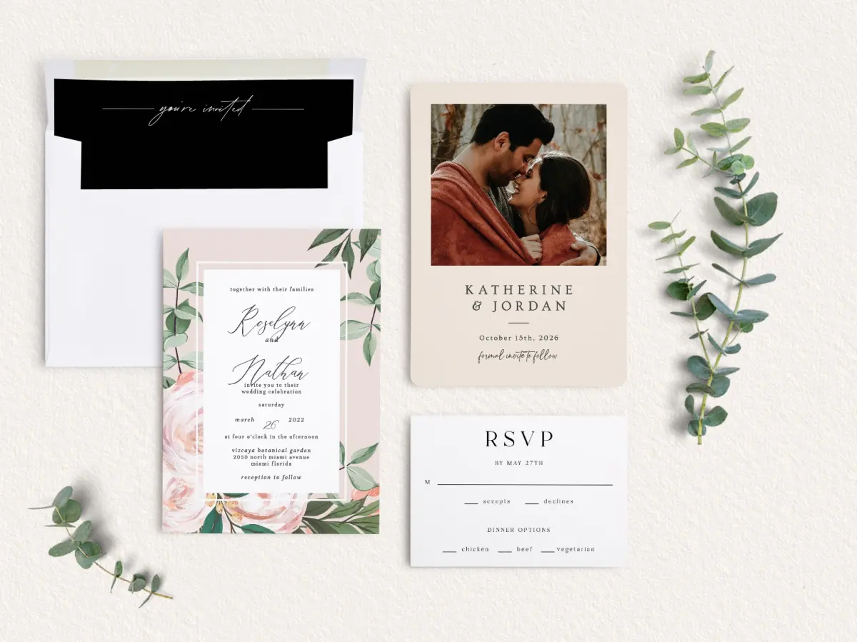 Front of Save the Date Card