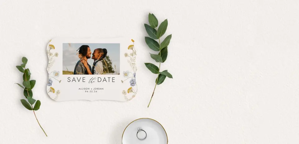 Save the Date Card with Optional Guest Addressing Service