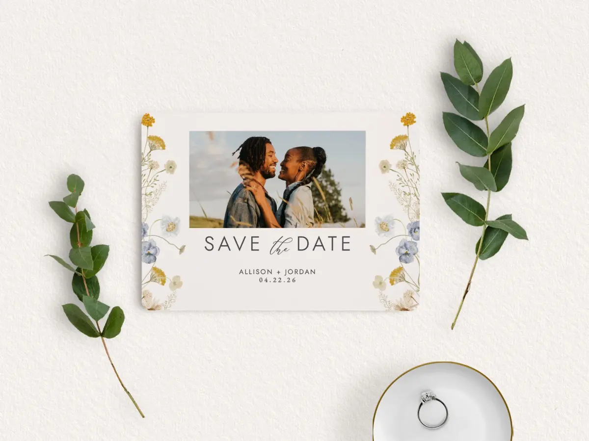 Save the Date Card with Optional Guest Addressing Service