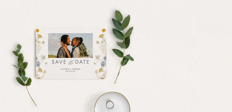 Save the Date Card with Optional Guest Addressing Service