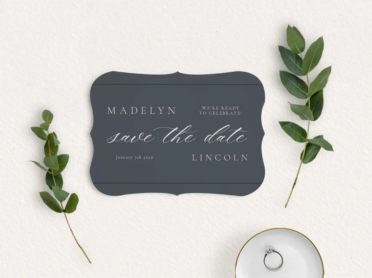 Save the Date Card with Optional Guest Addressing Service