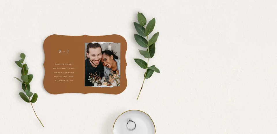 Save the Date Card with Optional Guest Addressing Service