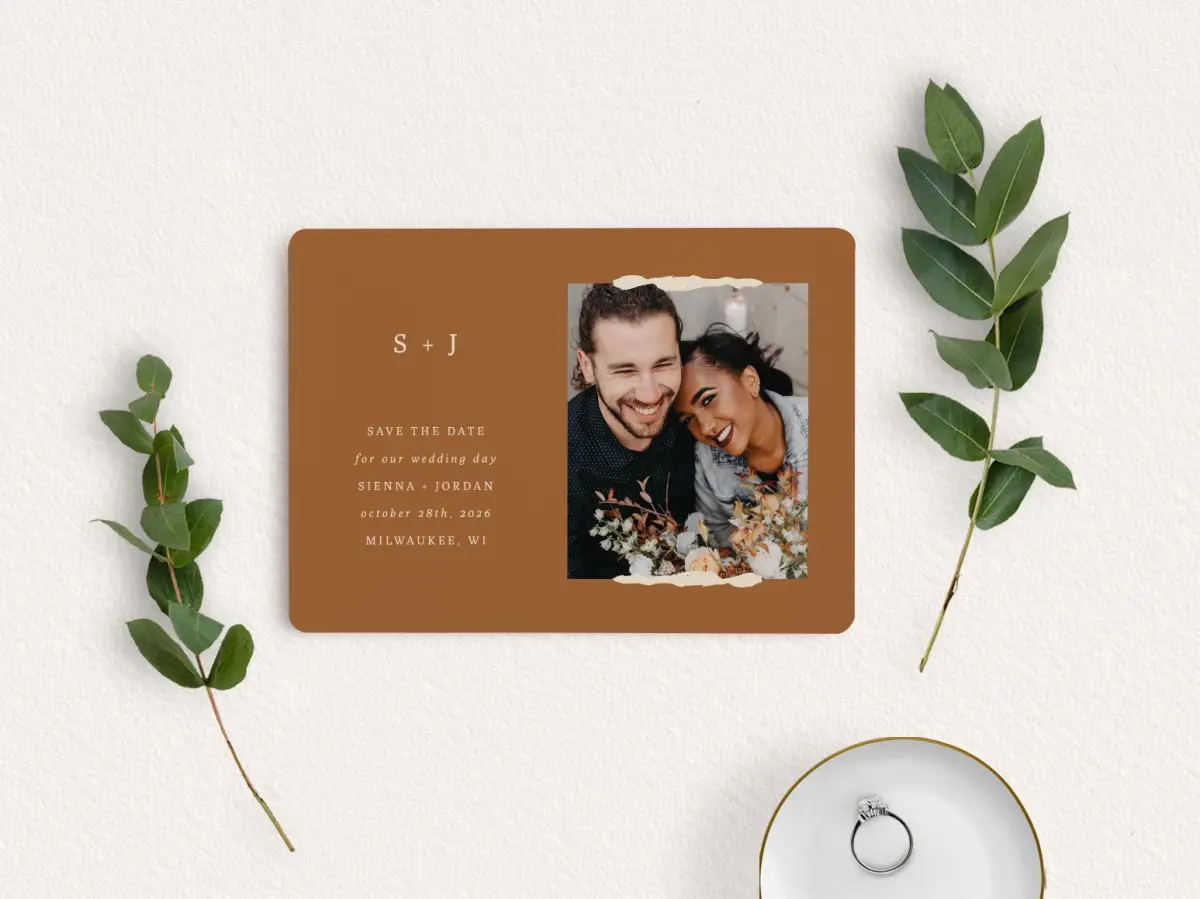 Save the Date Card with Optional Guest Addressing Service