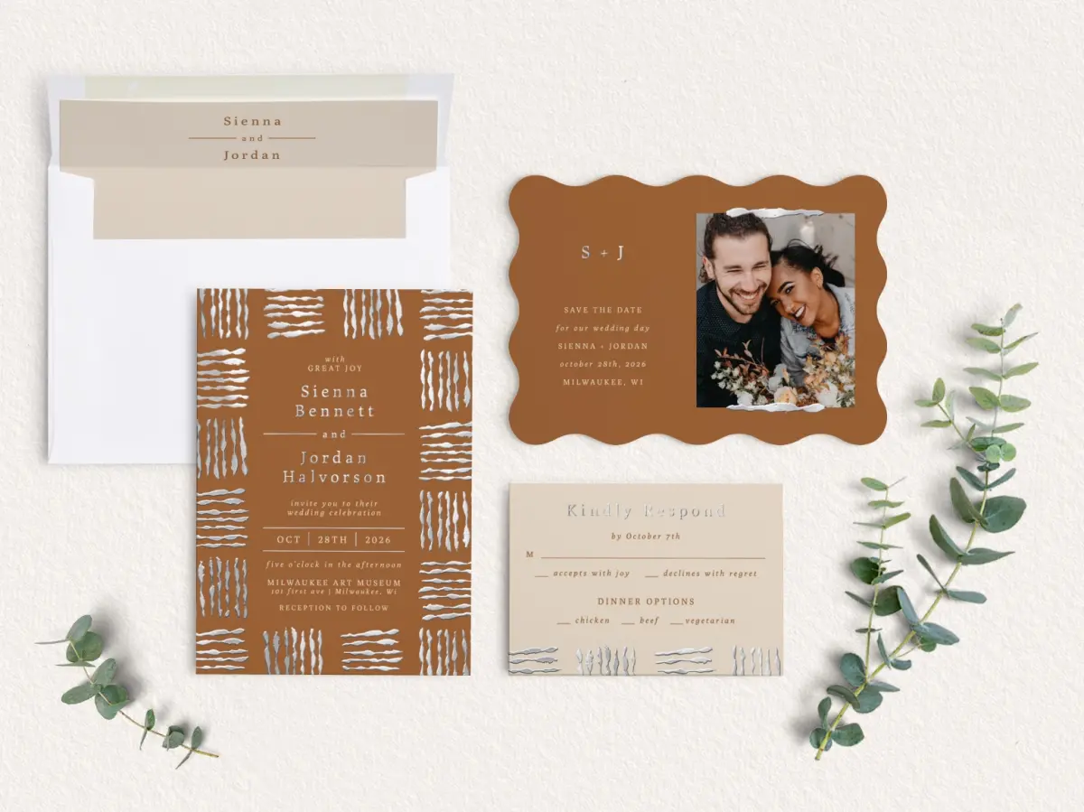 Front of Save the Date Card