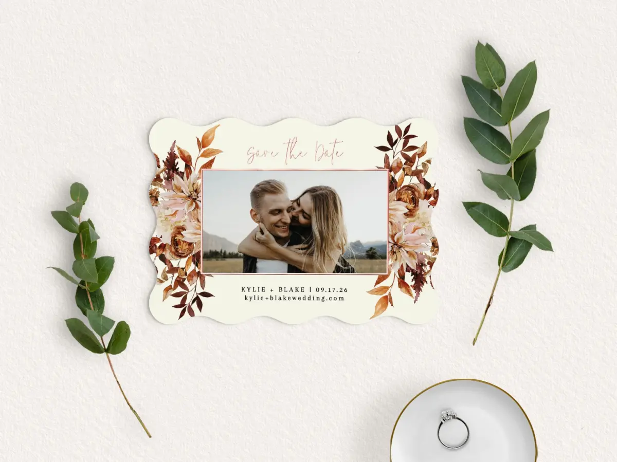 Save the Date Card with Optional Guest Addressing Service