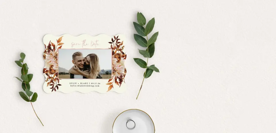 Save the Date Card with Optional Guest Addressing Service