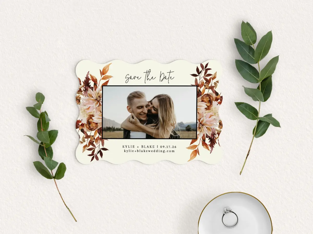 Save the Date Card with Optional Guest Addressing Service