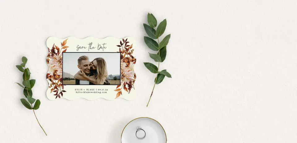 Save the Date Card with Optional Guest Addressing Service