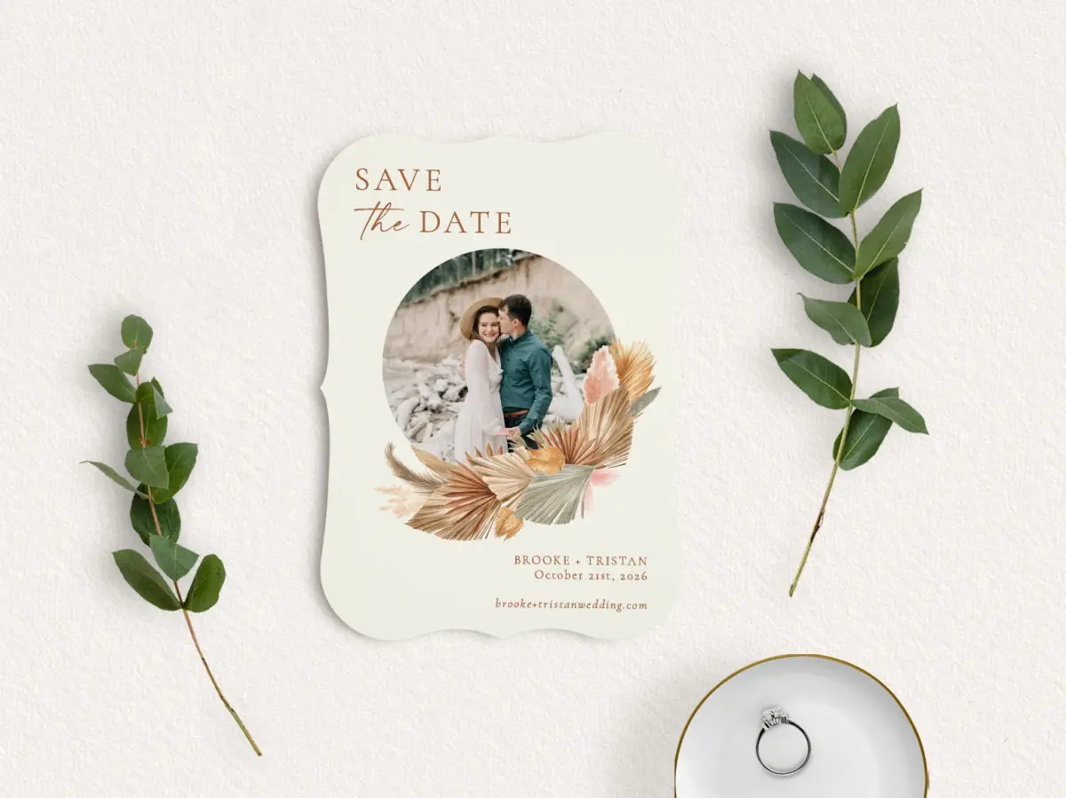 Save the Date Card with Optional Guest Addressing Service