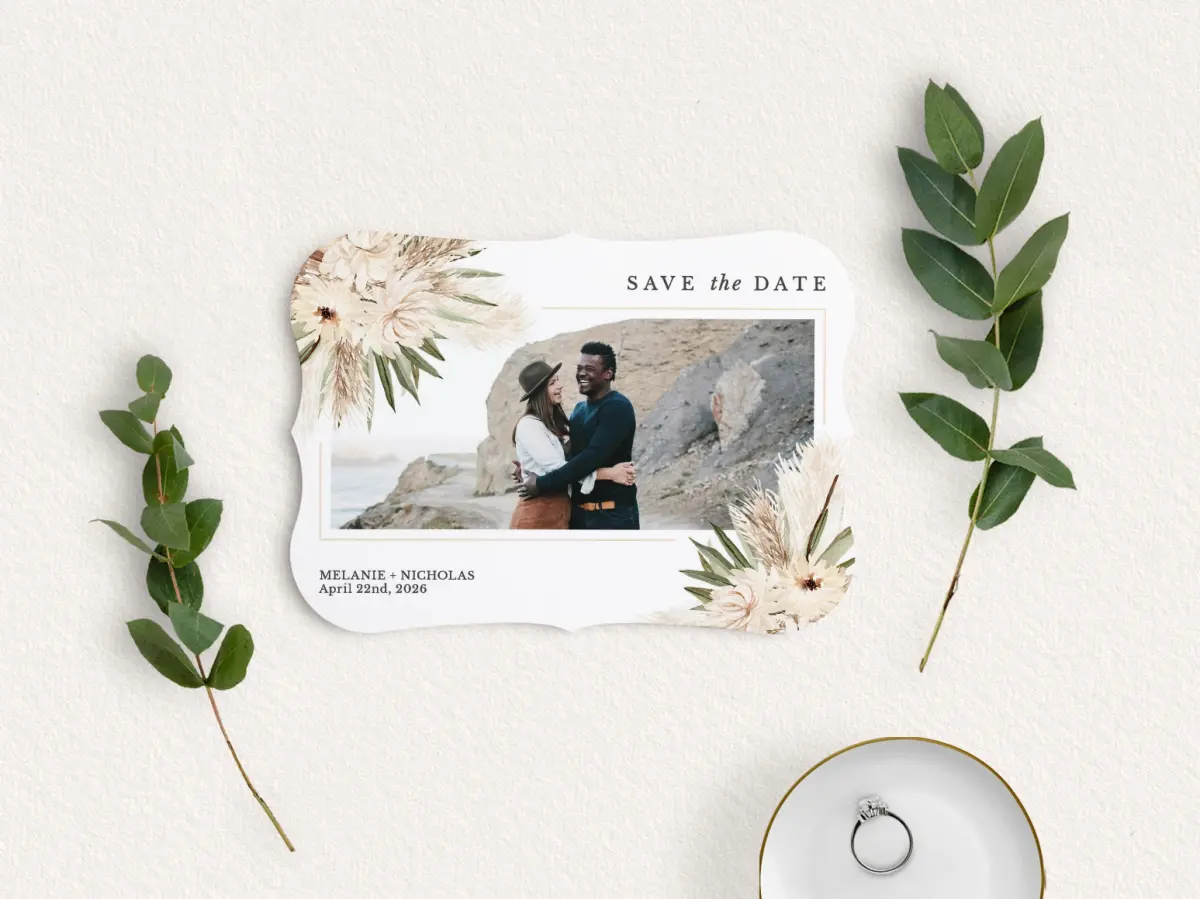 Save the Date Card with Optional Guest Addressing Service