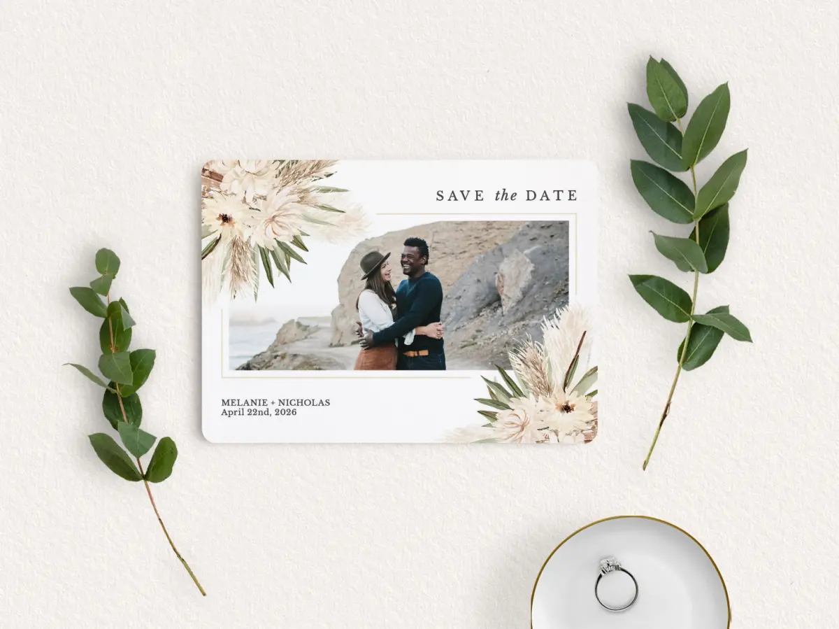 Save the Date Card with Optional Guest Addressing Service