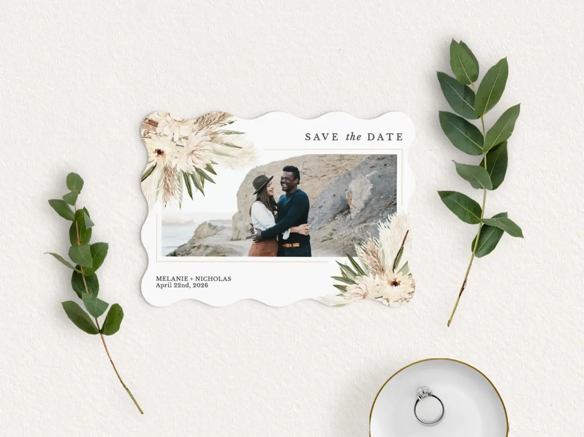 Save the Date Card with Optional Guest Addressing Service