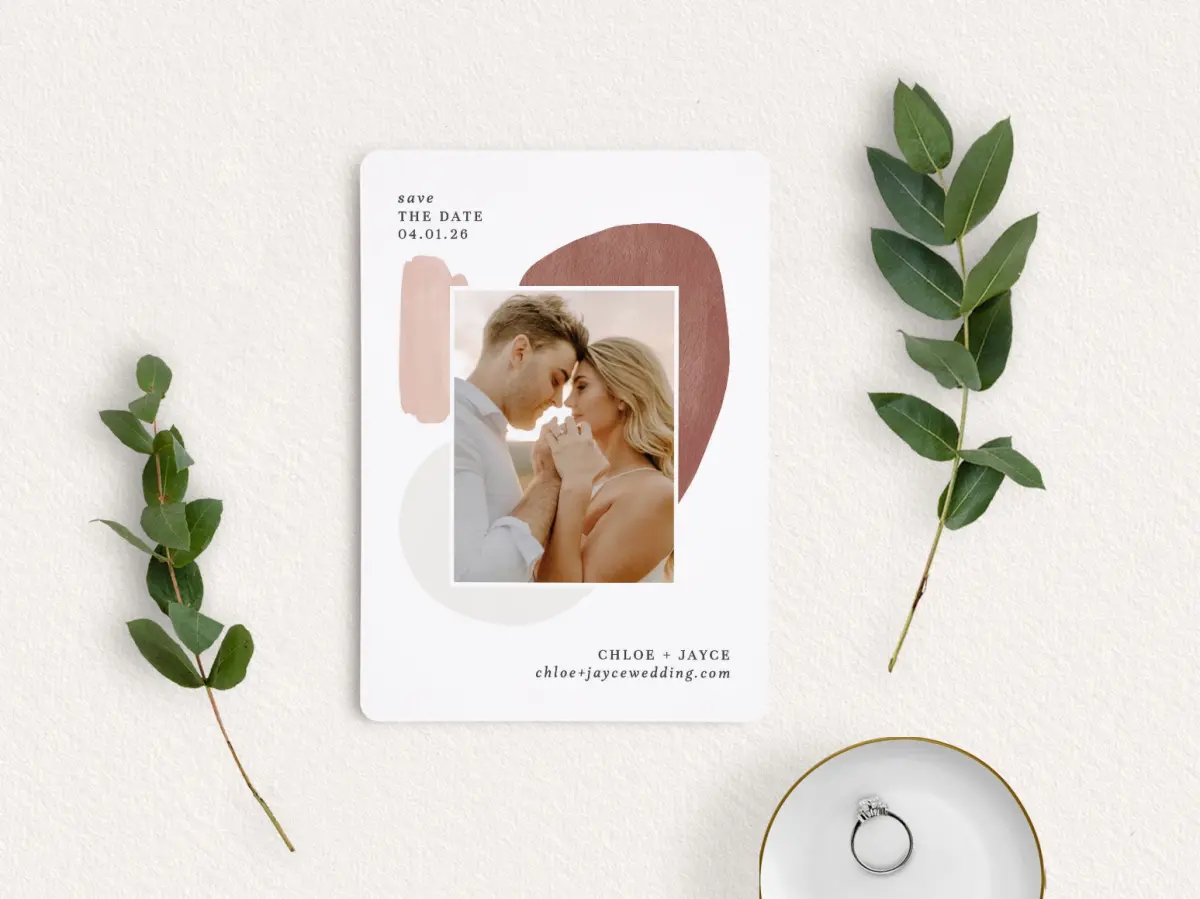Save the Date Card with Optional Guest Addressing Service