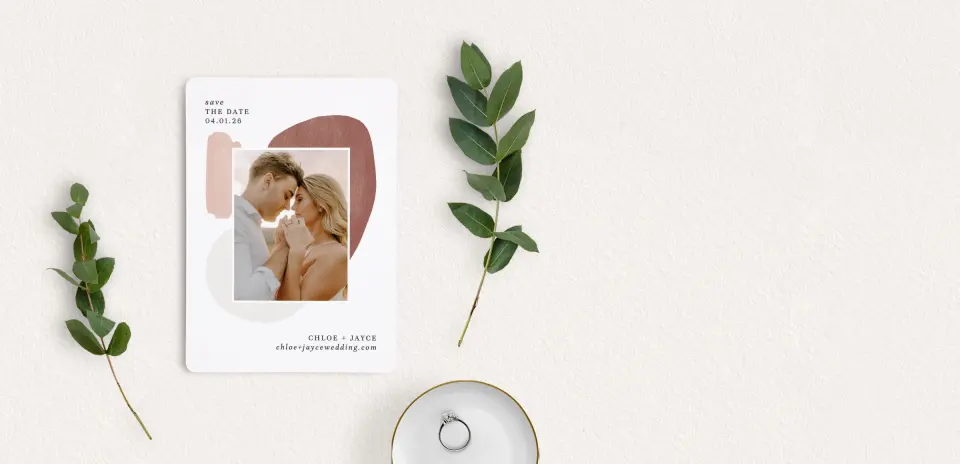 Save the Date Card with Optional Guest Addressing Service