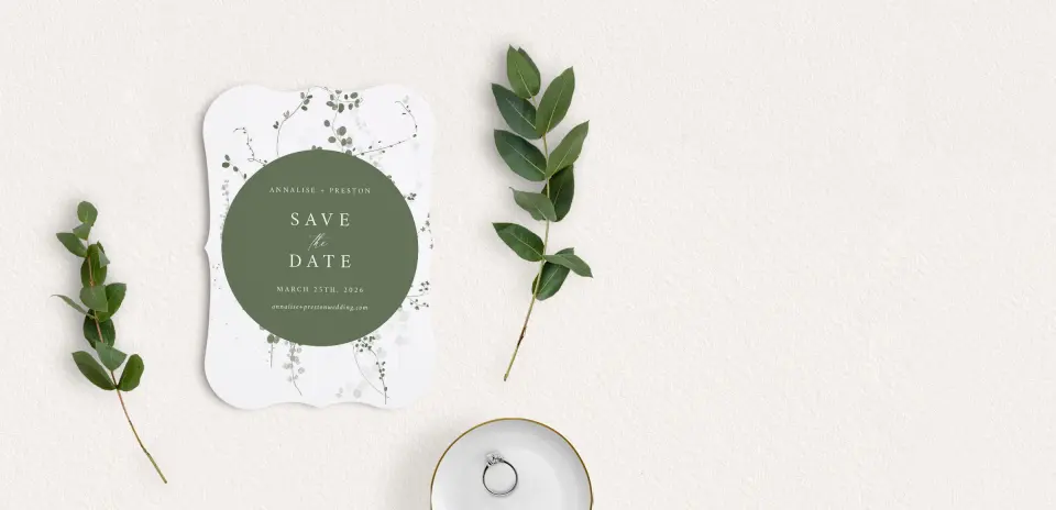 Save the Date Card with Optional Guest Addressing Service