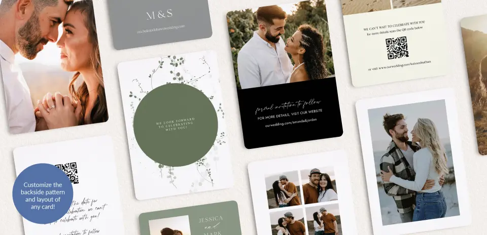Back of Save the Date Card
