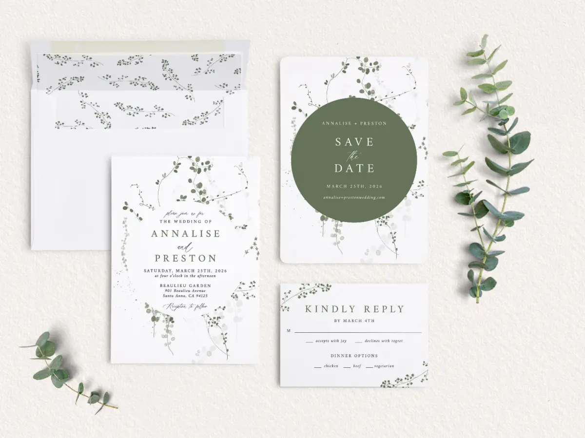Front of Save the Date Card