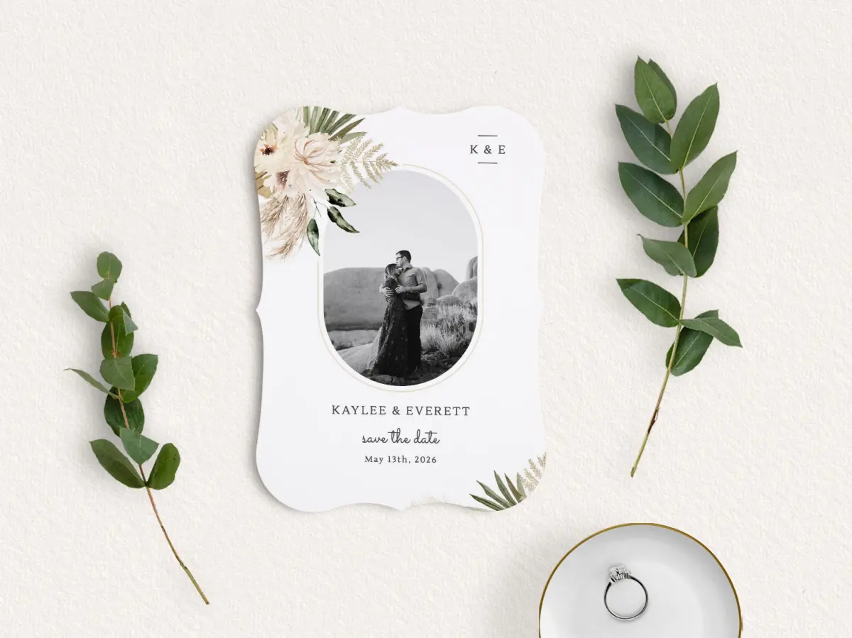 Save the Date Card with Optional Guest Addressing Service