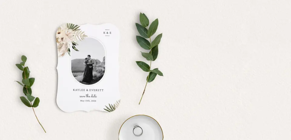 Save the Date Card with Optional Guest Addressing Service