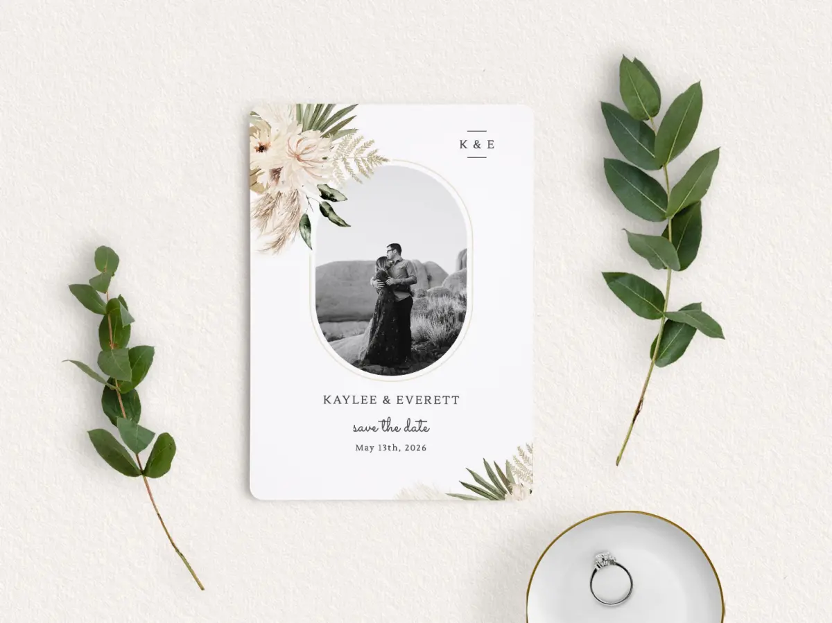 Save the Date Card with Optional Guest Addressing Service