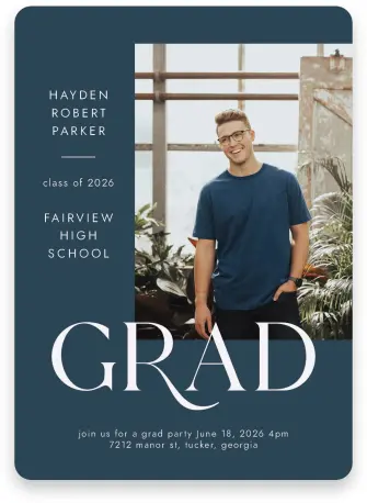 Graduation Announcement Card Design