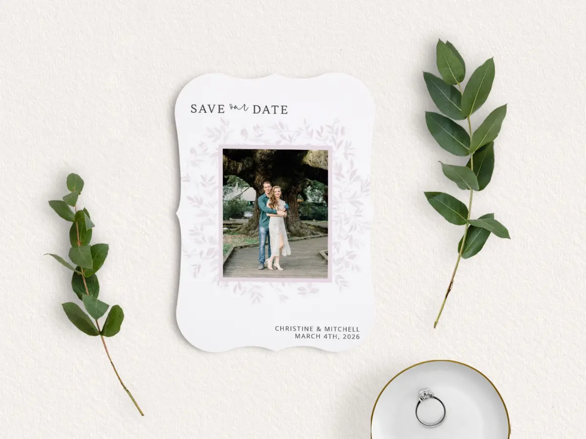 Save the Date Card with Optional Guest Addressing Service