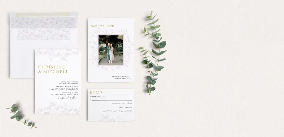 Front of Save the Date Card
