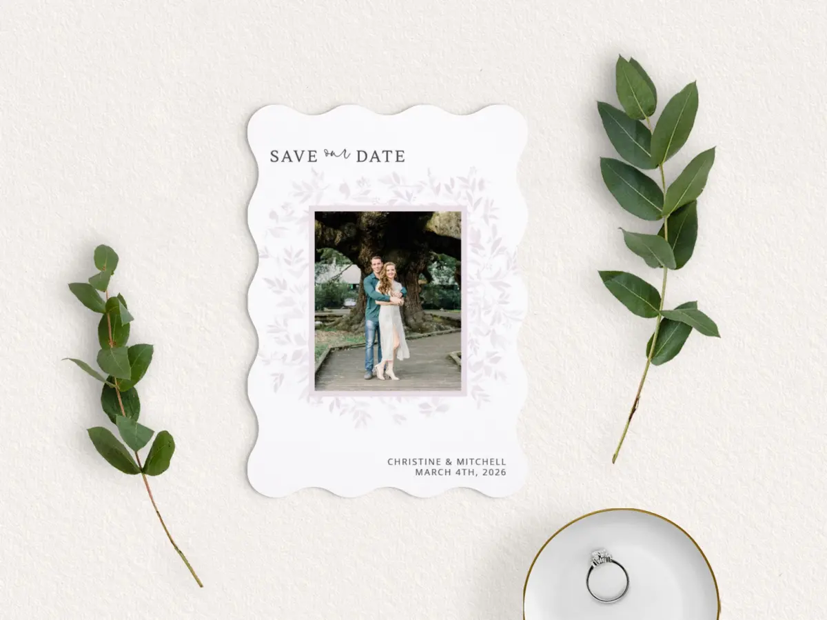 Save the Date Card with Optional Guest Addressing Service