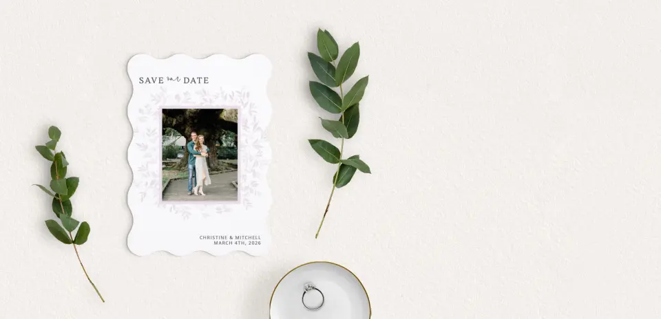 Save the Date Card with Optional Guest Addressing Service