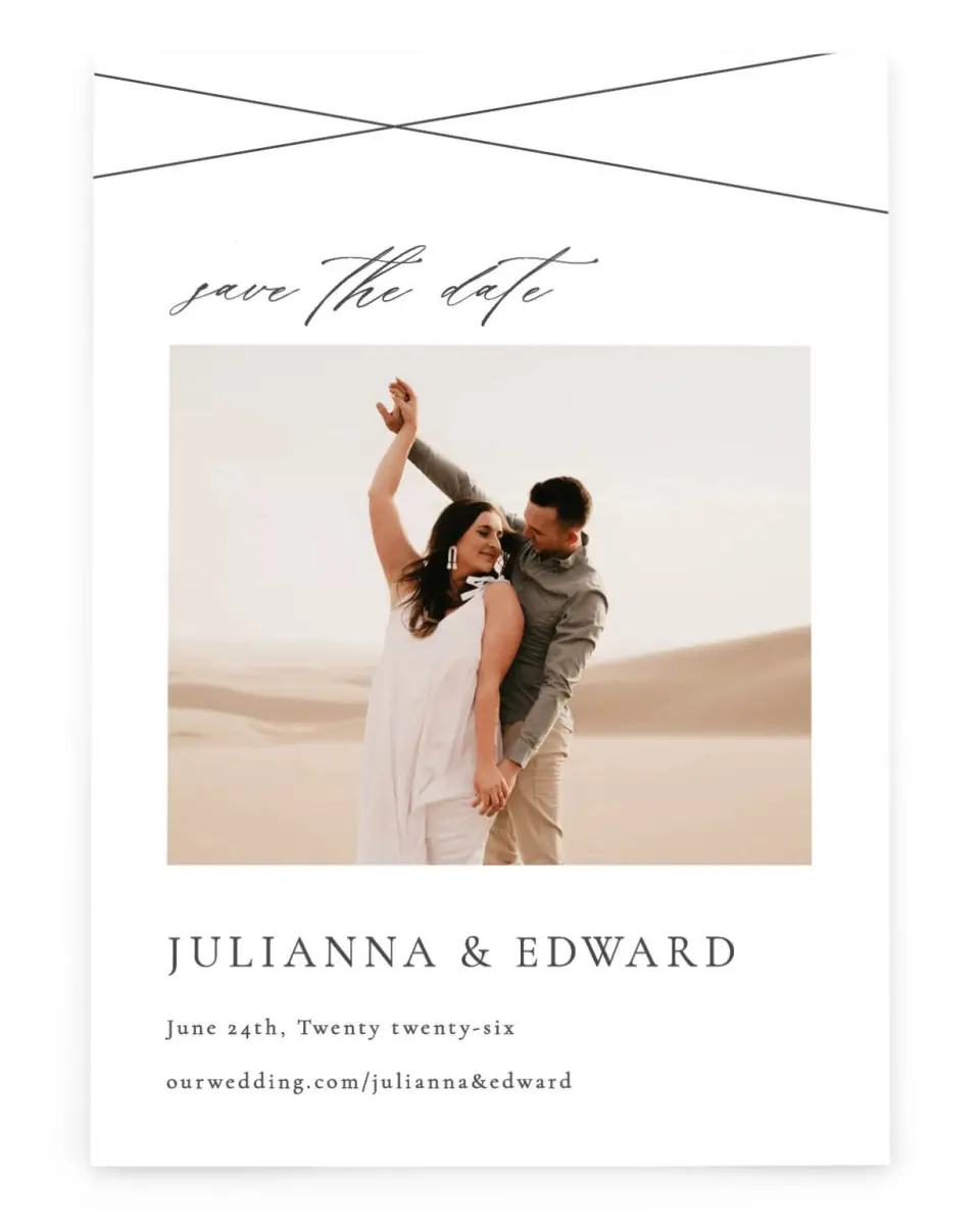 Distinct Lines | Winter Save the Date Cards