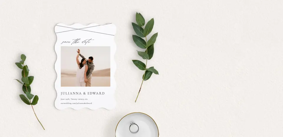 Save the Date Card with Optional Guest Addressing Service
