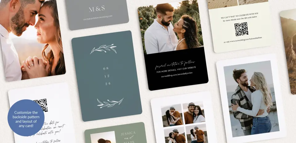 Back of Save the Date Card