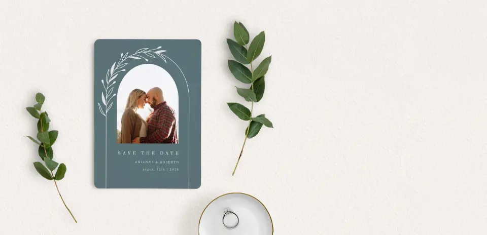Save the Date Card with Optional Guest Addressing Service