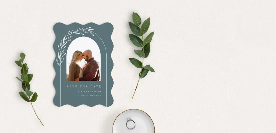 Save the Date Card with Optional Guest Addressing Service