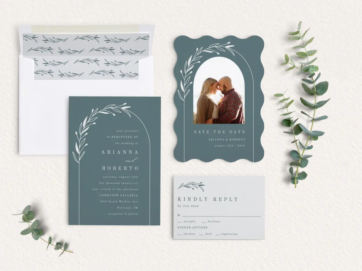 Front of Save the Date Card