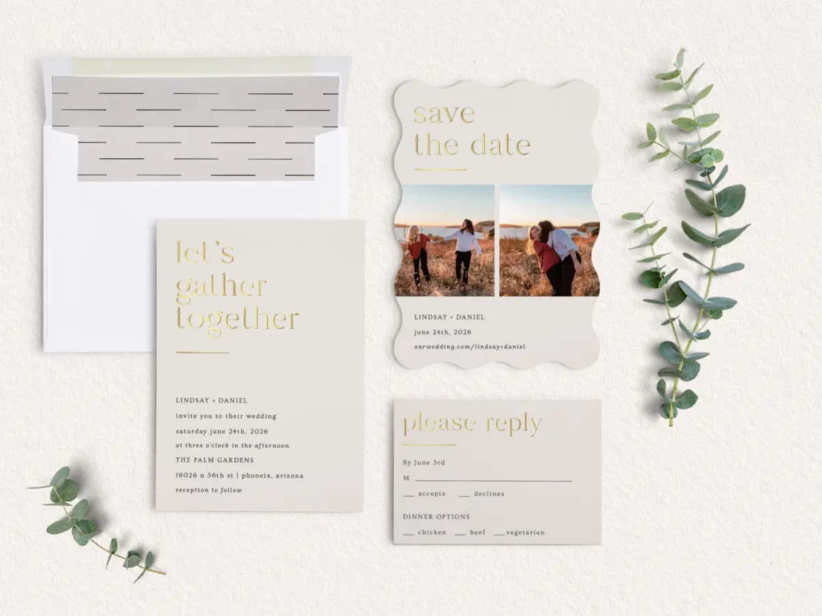 Front of Save the Date Card