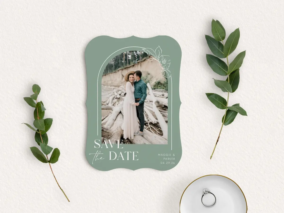 Save the Date Card with Optional Guest Addressing Service