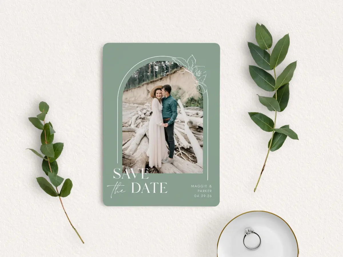 Save the Date Card with Optional Guest Addressing Service