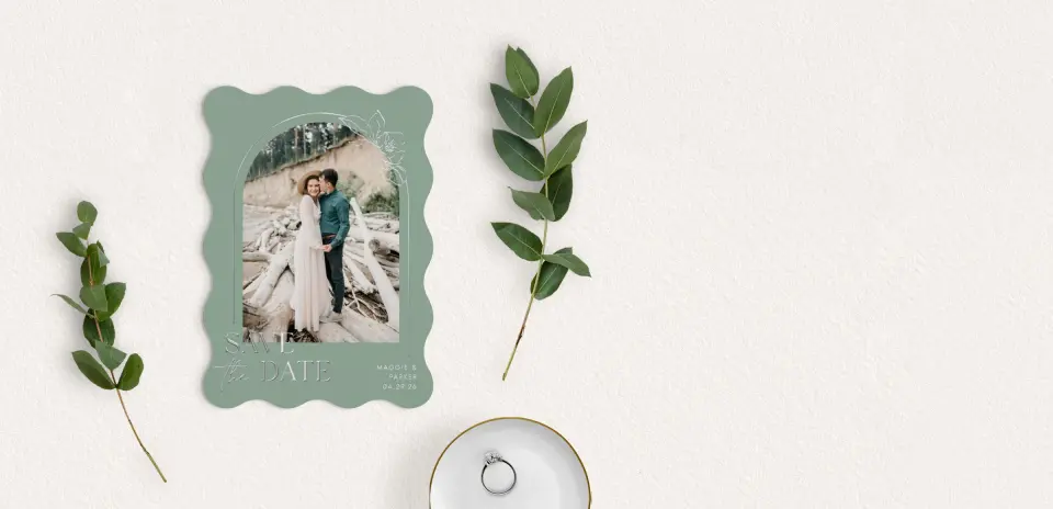 Save the Date Card with Optional Guest Addressing Service