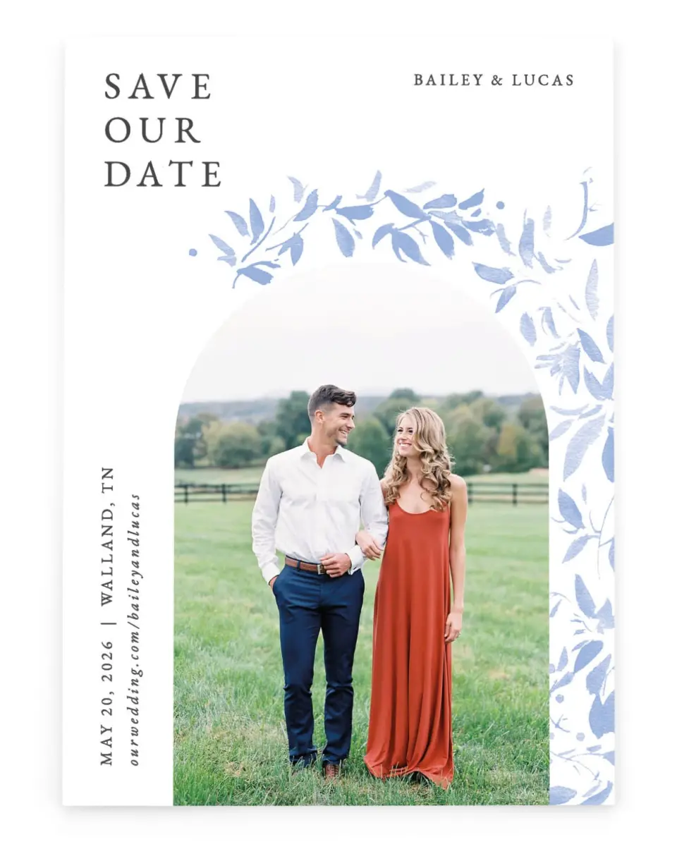 Soft Botanics | Winter Save the Date Cards
