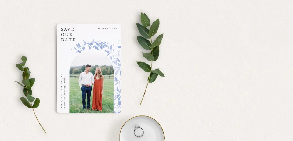 Save the Date Card with Optional Guest Addressing Service
