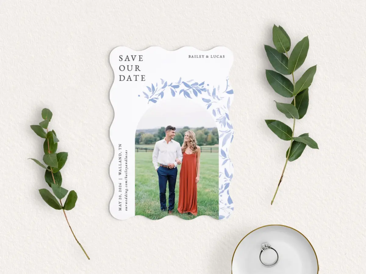 Save the Date Card with Optional Guest Addressing Service