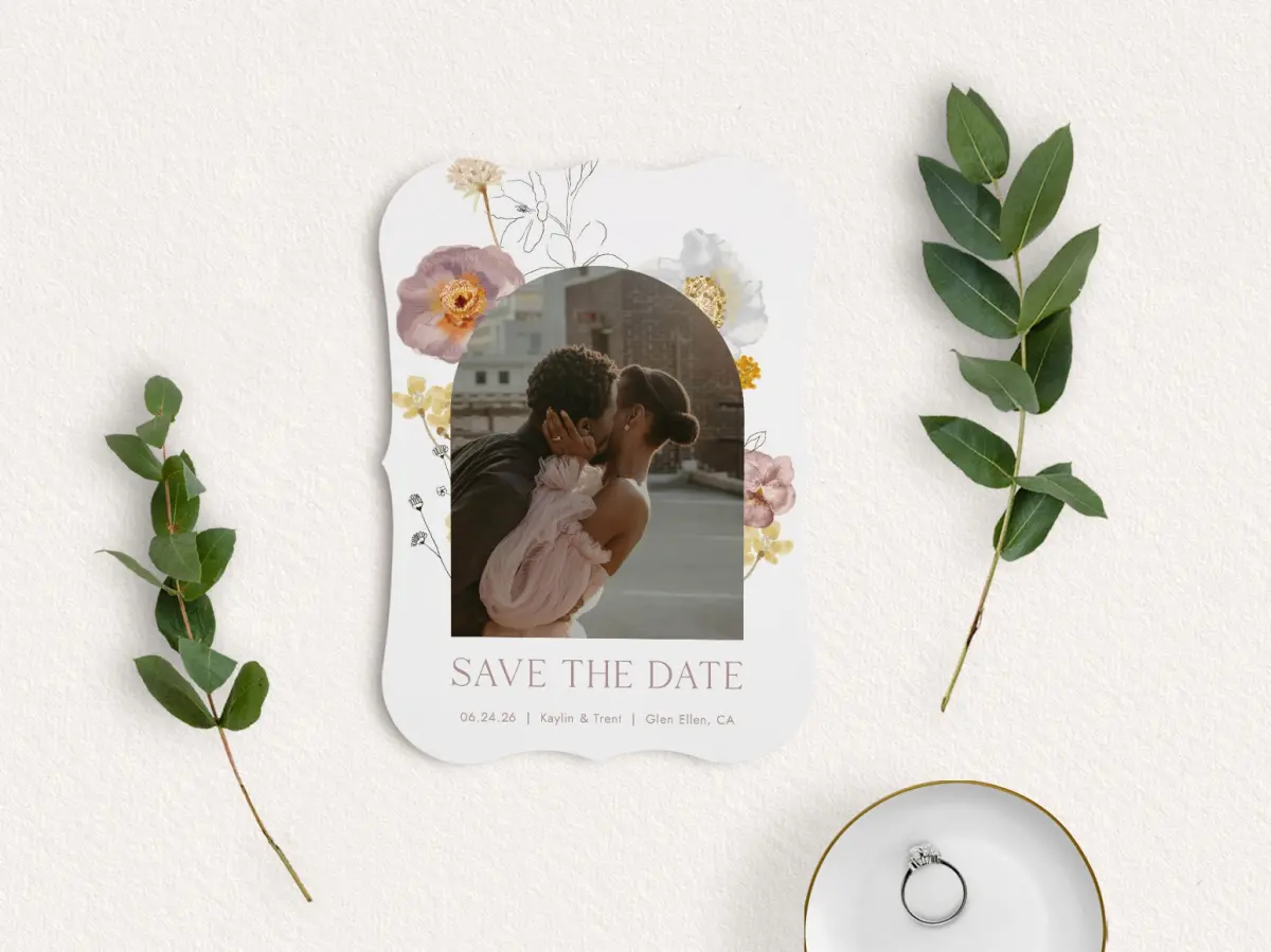 Save the Date Card with Optional Guest Addressing Service