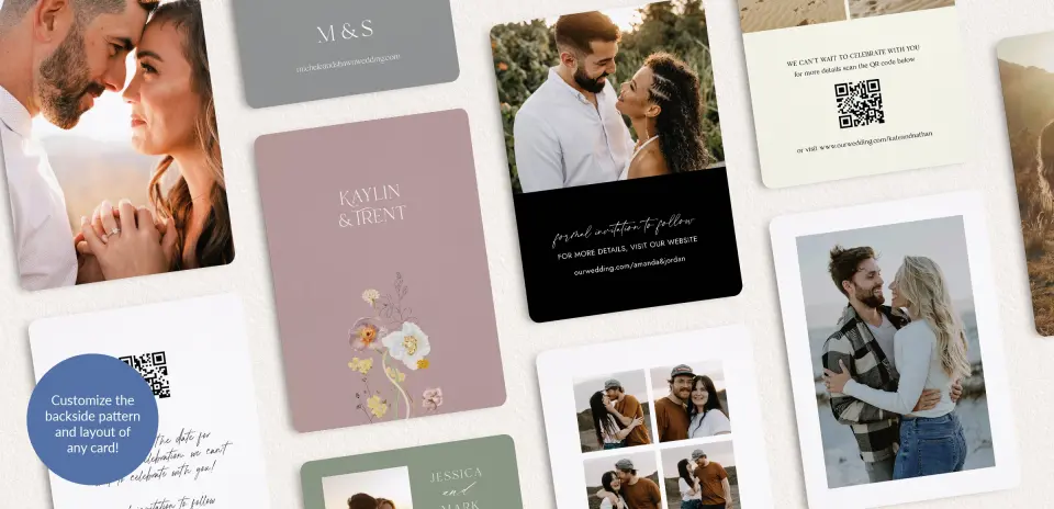 Back of Save the Date Card