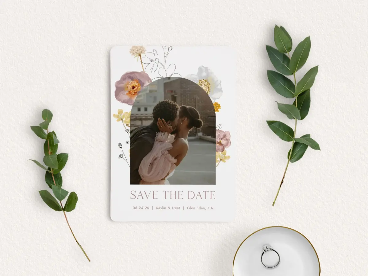 Save the Date Card with Optional Guest Addressing Service