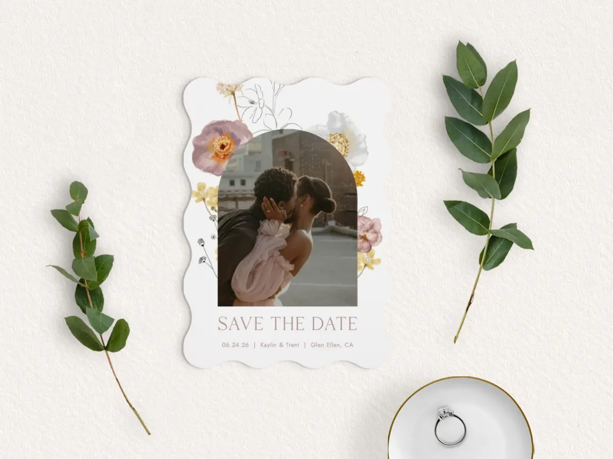 Save the Date Card with Optional Guest Addressing Service